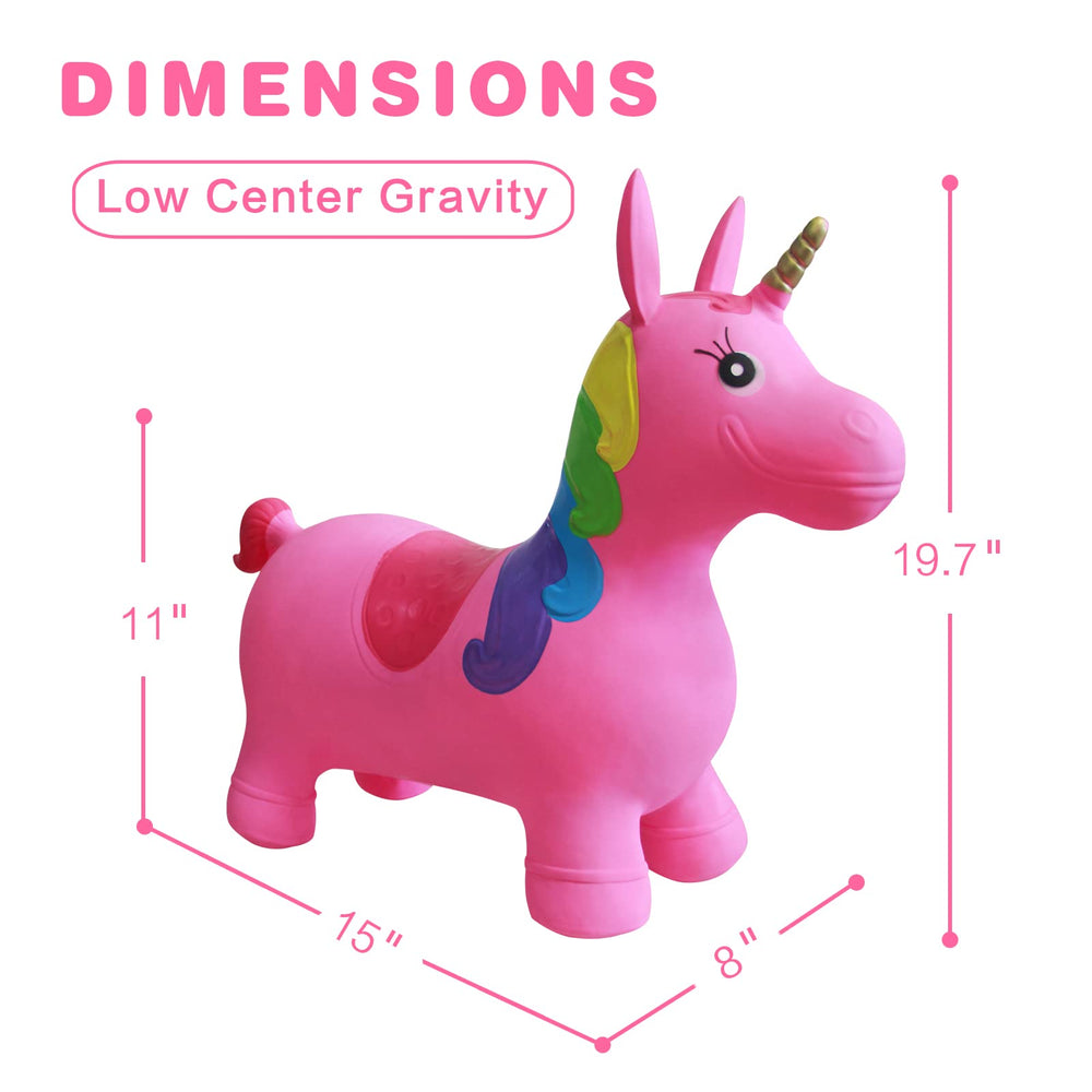 HotMax Unicorn Bouncy Horse 3D transformation highlights switch from flat to vaulting mode