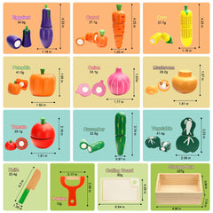 HOTMOODSY wooden pretend knives and cutting board for realistic play.