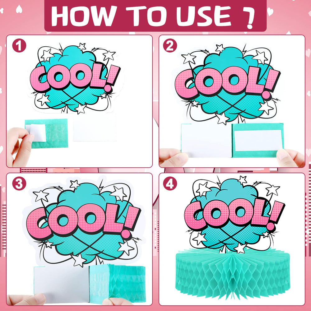Hotop hero girl honeycomb decor pink collage for hero theme