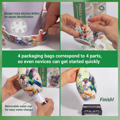 HOTPLACY 3D puzzle vase viewed from front, showcasing unique splicing design.
