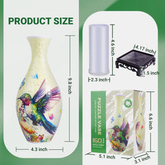 HOTPLACY 3D puzzle vase water cup ready for fresh flowers display.