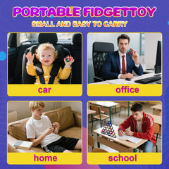 HotubFolks fidget rings on table show color variety for group play.