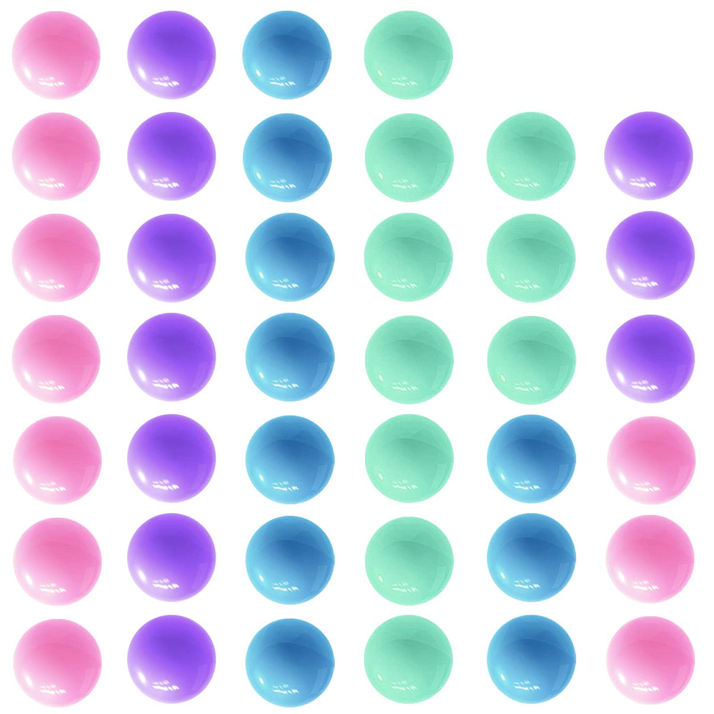 Hotusi replacement balls in pink, blue, purple, and green for Hungry Hungry Hippos.