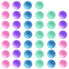 Hotusi replacement balls in pink, blue, purple, and green for Hungry Hungry Hippos.