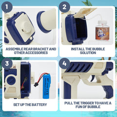 Houscly Bubble Gun shoulder-strap for hands-free carrying during outdoor adventures.