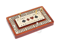House of Cribbage bloodwood maple inlay shows premium craftsmanship.