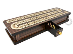 House of Cribbage sliding lid storage compartments keep cards secure and organized