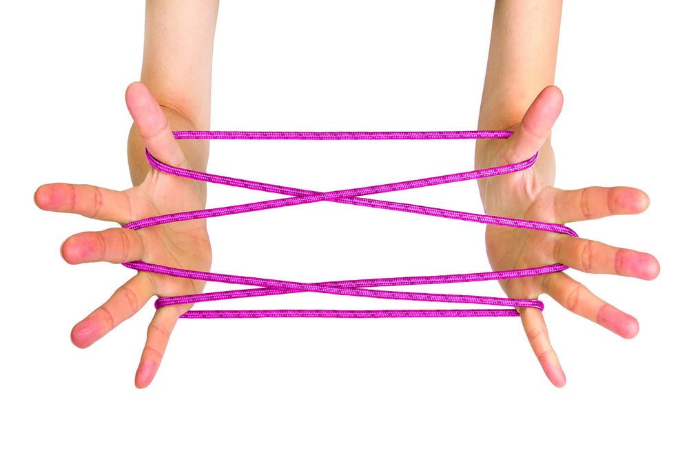 House of Marbles Cats Cradle in action, promoting family fun and dexterity