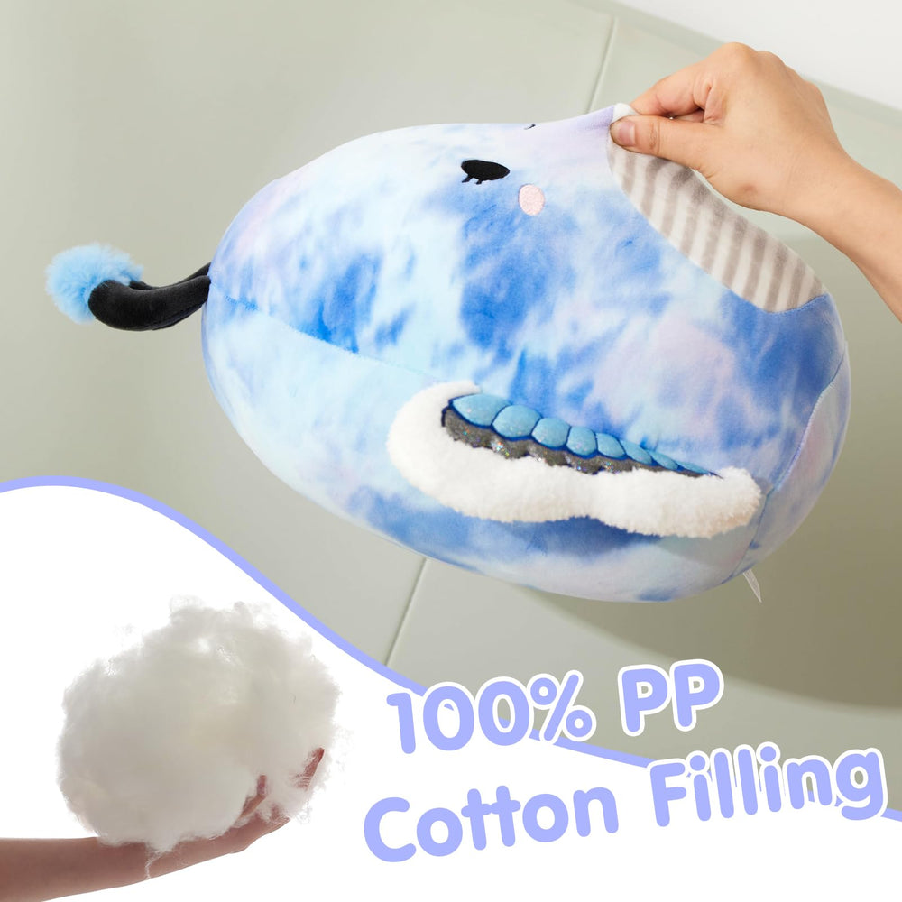 Houwsbaby blue butterfly plush pillow decor in a kid's room.
