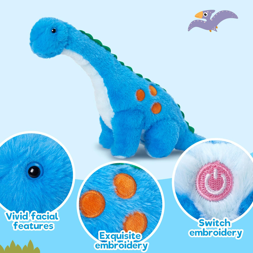 Houwsbaby dinosaur plush with a 15-minute timer auto-off keeps glow simple.