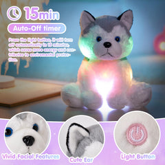 Houwsbaby LED color-changing lights create a gentle, magical glow.