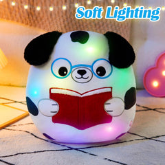 Houwsbaby soft plush dog pillow for cuddling during naps and quiet reading