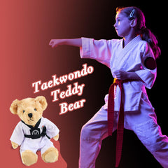 Houwsbaby Taekwondo Teddy Bear machine-washable care keeps plush fresh.
