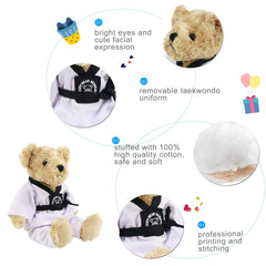 Houwsbaby Taekwondo Teddy Bear smiles to spark imaginative martial arts adventures.