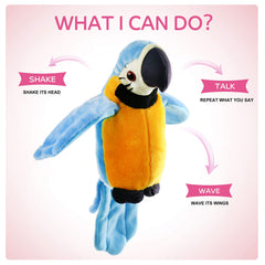 Houwsbaby parrot plush with moving wings sparks interactive fun.