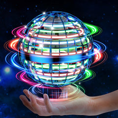 HoviSco Flying Orb Ball blue hover shows precise indoor play with hand control.