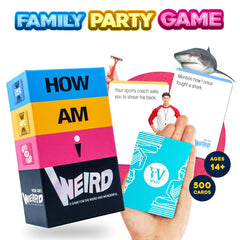 How Am I Weird group play showing friends enjoying a lively game night