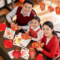HOWAF laminated craft cards for durable, safe kid-friendly Lunar New Year art