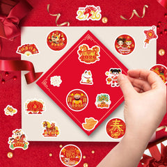 HOWAF Red envelopes stickers—gift-tag accents for Lunar New Year packages.