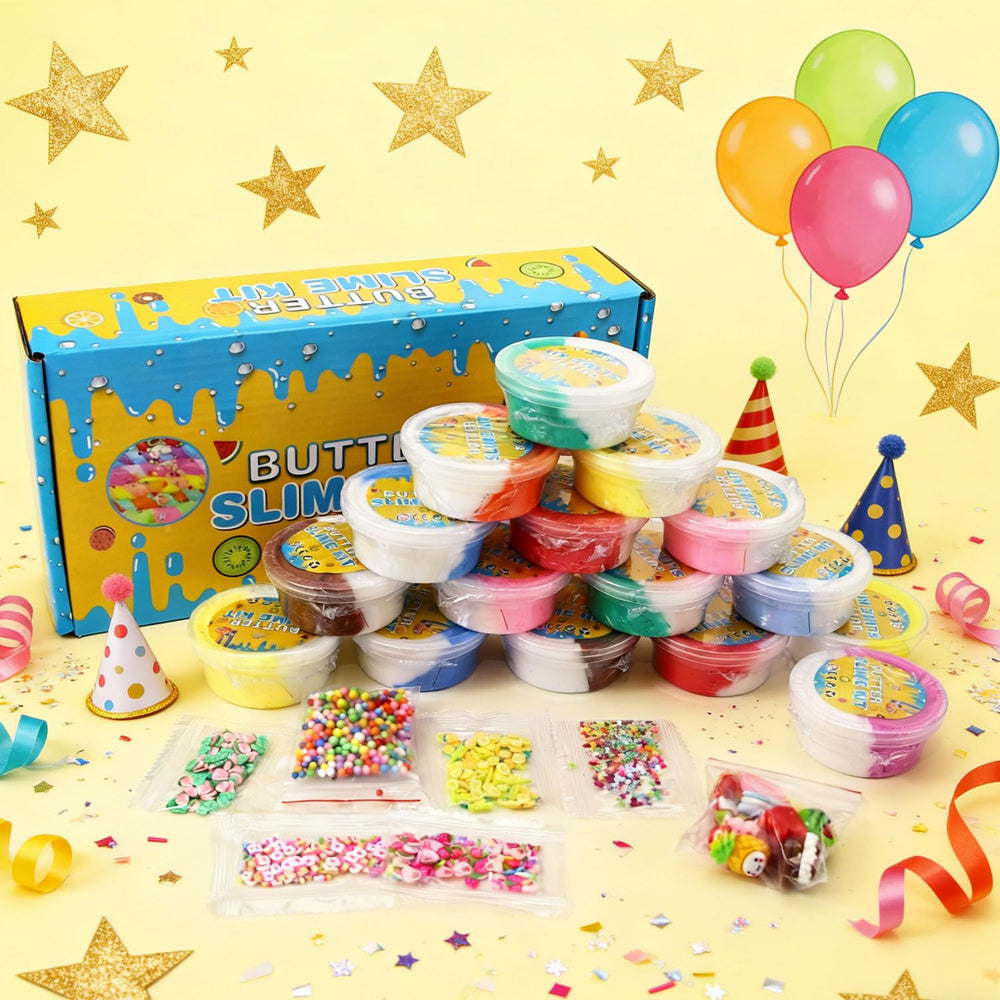Howlaiwoo dual-color butter slime close-up showcases soft texture for tactile fun