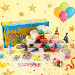 Howlaiwoo dual-color butter slime close-up showcases soft texture for tactile fun