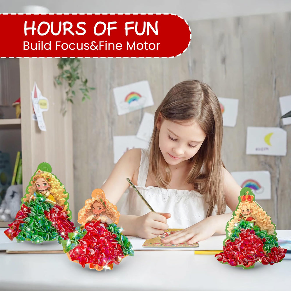 HOYON GP Poke Art Kit Christmas ornament scene—craft festive decorations for the tree and home