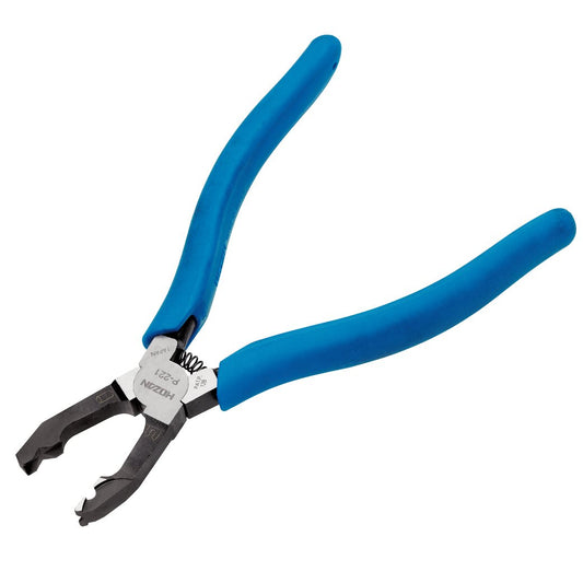 HOZAN P-221 clip-attachment in action easing roller chain maintenance on industrial equipment