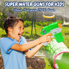HozHoy water gun easy grip design fits small hands for comfortable use.