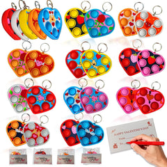 HOZKEAP heart fidget bubble keychain packaging shows gift-ready presentation