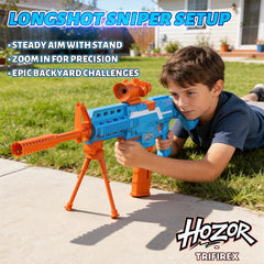 Hozor TriFireX sniper-mode with scope for precise long-range practice