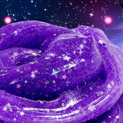 HPLTLKY Galaxy Star Slime texture is soft and non-sticky for easy squeezing.