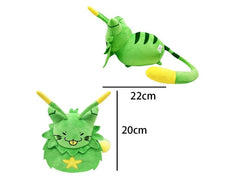 HQRYSH Gnarpy plush green color emphasizing adorable alien-cat design