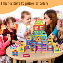 HQXBNBY Magnetic Tiles castle build promotes creativity and collaborative play.