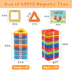 HQXBNBY Magnetic Tiles color shapes learning demonstrates geometry through play.