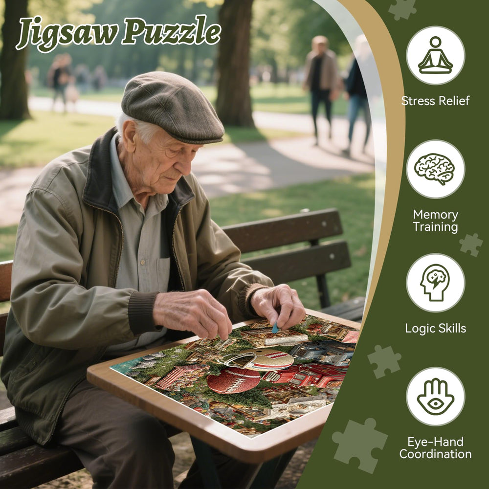 HQXXJW Ready-to-puzzle table scene invites collaborative solving