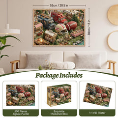 HQXXJW Retro town art 500 pieces offering a satisfying challenge for puzzle fans