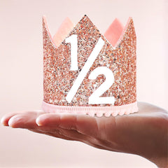 HRXMS half-birthday crown 3.5 inches high and 3.1 inches diameter