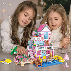 HSANHE pink girls seaside villa slide enhances active play