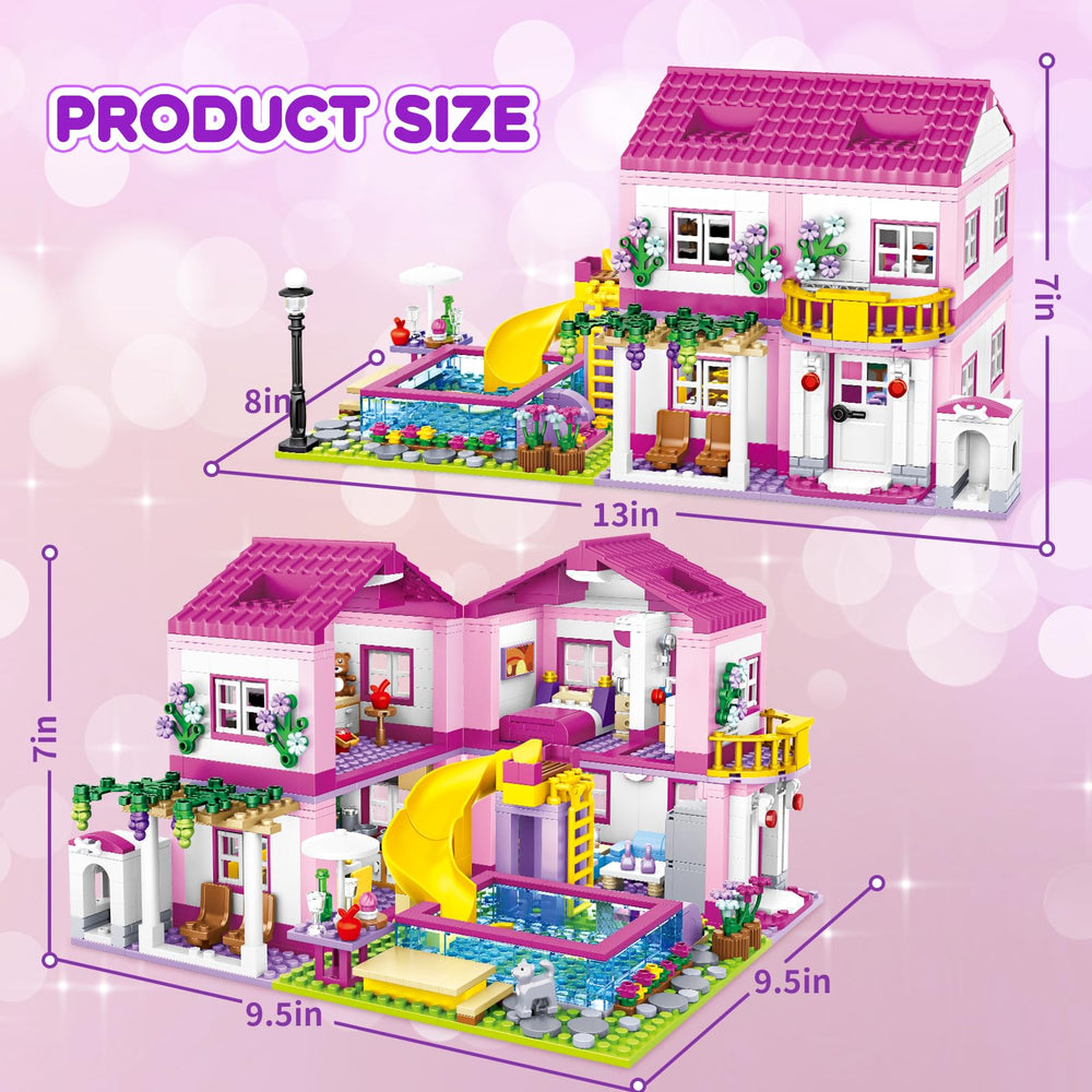 HSANHE Pink Villa Dining Area inspires social dining role-play and sharing.