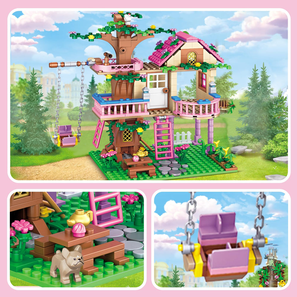 HSANHE Tree House Building Set 504 pieces enables detailed, complete builds