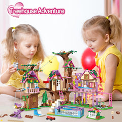 HSANHE Tree House Building Set sturdy design supports durable, long-lasting play