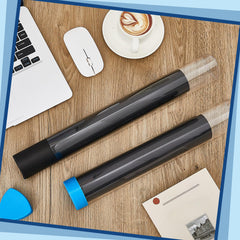 Hsei eight-piece prism tubes set keeps collection organized.