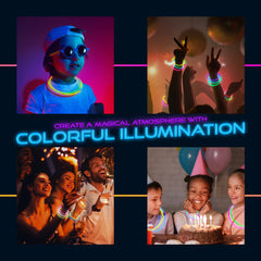 HSGUS headband connectors secure wearable glow items for parties.