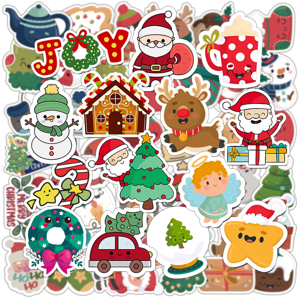 HSHFAMIIY 100pcs Christmas stickers designs for imaginative kids' crafts