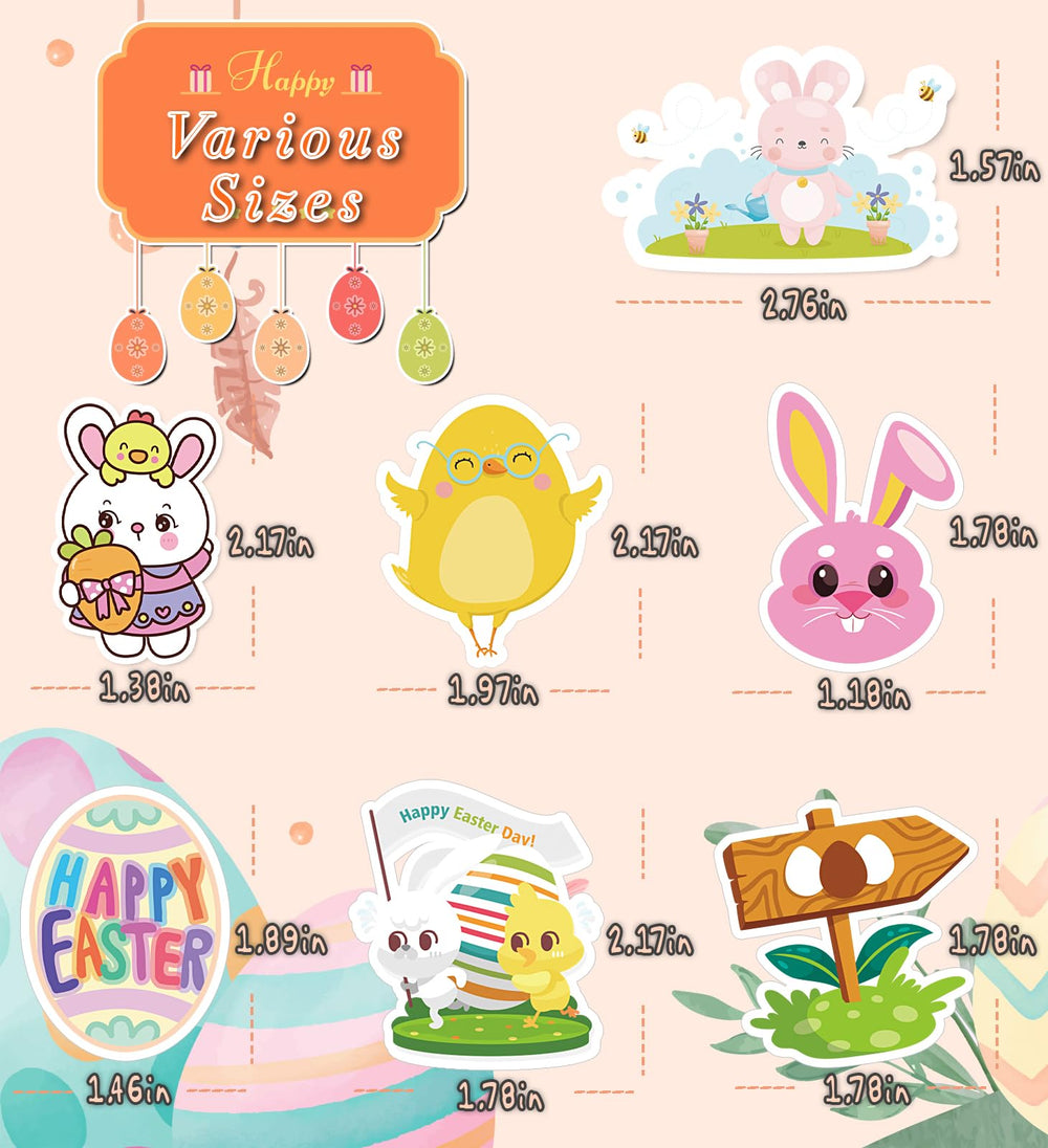 HSHFAMIIY Easter stickers chicks design fun for classroom activities and rewards