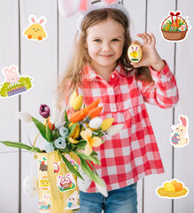 HSHFAMIIY Easter stickers spring flowers illustration adds festive flair