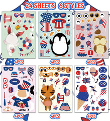 HSHFAMIIY independence day stickers for gift wrap and cards embellishment