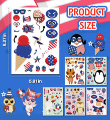 HSHFAMIIY patriotic stickers with fireworks and stars for lively crafts