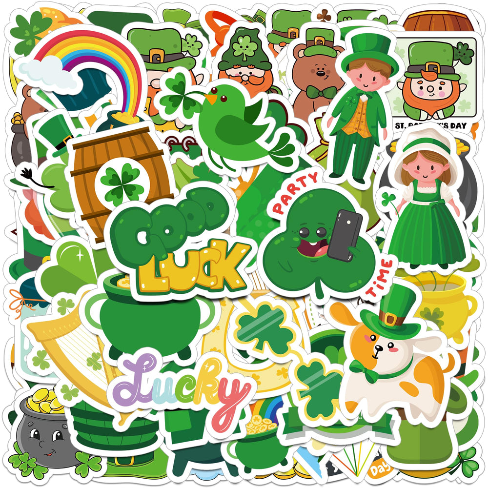 HSHFAMIIY St Patrick's Day stickers for kids pack ideal for crafts and classroom rewards.