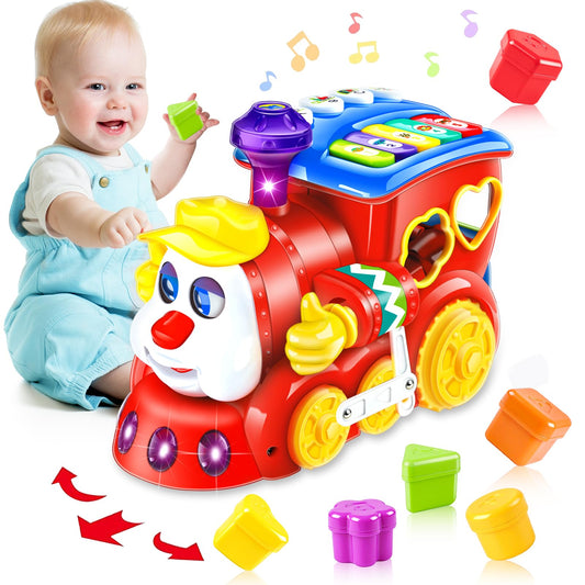 HSNEOI musical train toy, compact 8-inch size, ideal for little hands.